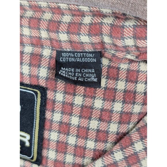 Roper Range Wear Mens Medium Western Pearl Snap Shacket Flannel Lined Work Wear - Picture 4 of 4